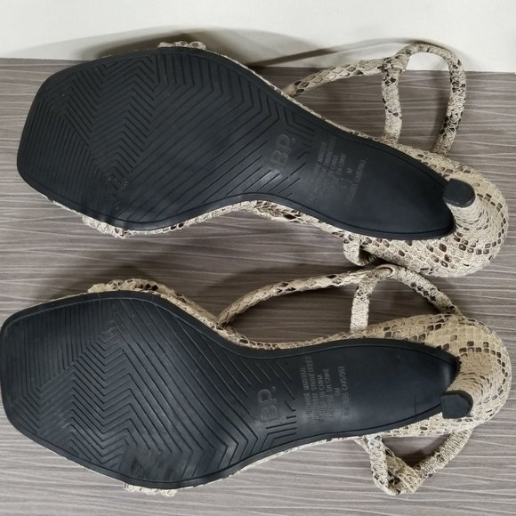 BP. Billy Strappy Sandal, Snake Print Size 6M - Picture 10 of 11
